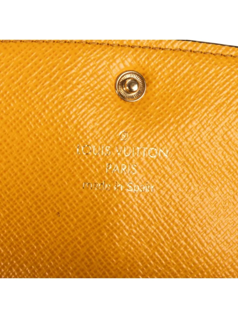 Louis Vuitton Emily Brown Yellow Monogram Canvas Wallet